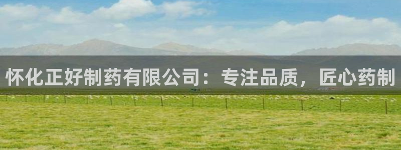 ag九游会老哥：怀化正好制药有限公司：专注品质，匠心药制