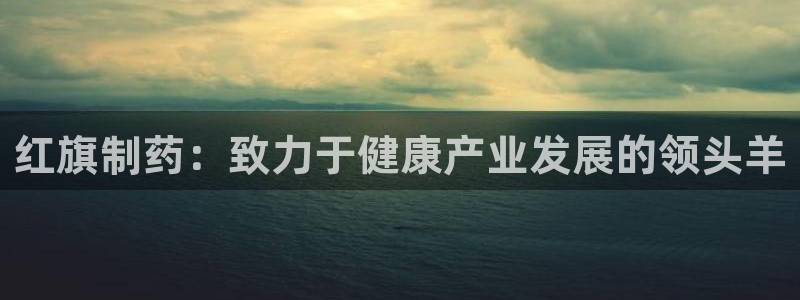 九游老哥俱乐部官网登录入口：红旗制药：致力于健康产业发展的领头羊
