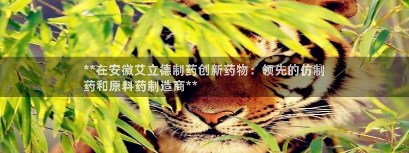 老哥俱乐部是干什么的：**在安徽艾立德制药创新药物：领先的仿制
药和原料药制造商**