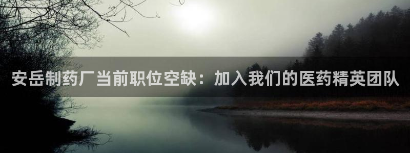 九游会老哥：安岳制药厂当前职位空缺：加入我们的医药精英团队