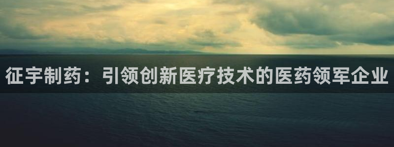 九游会老哥俱乐部：征宇制药：引领创新医疗技术的医药领军企业