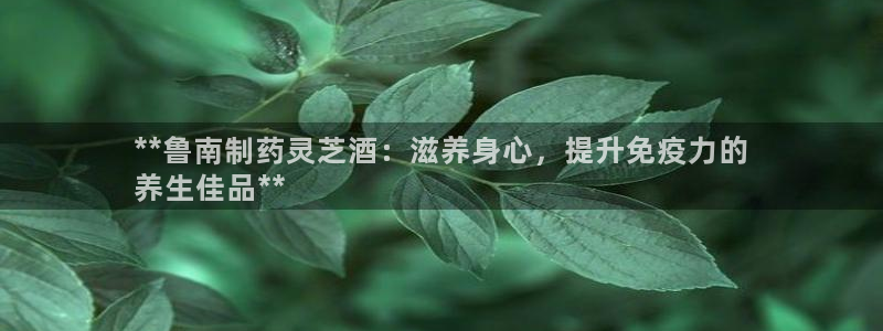 ag九游老哥俱乐部：**鲁南制药灵芝酒：滋养身心，提升免疫力的
养生佳品**