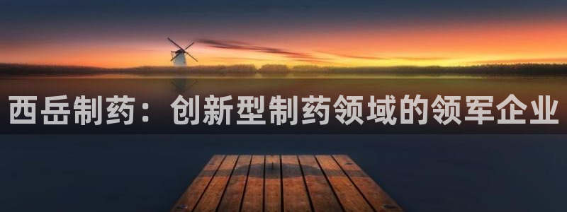 九游会老哥俱乐部必备的交流社区论坛：西岳制药：创新型制药领域的领军企业