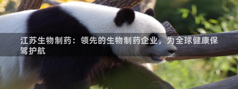 九游会老哥必备的交流社区九：江苏生物制药：领先的生物制药企业，为全球健康保
驾护航