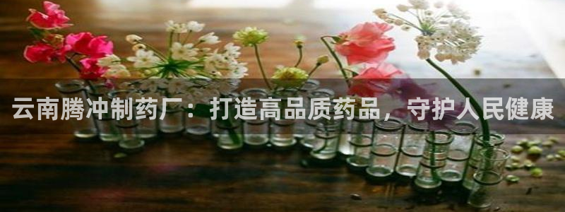 九游会老哥必备的交流社区九：云南腾冲制药厂：打造高品质药品，守护人民健康