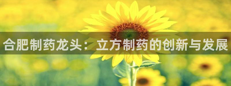 九游会老哥俱乐部官网：合肥制药龙头：立方制药的创新与发展