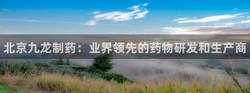 九游会老哥俱乐部官网：北京九龙制药：业界领先的药物研发和生产商