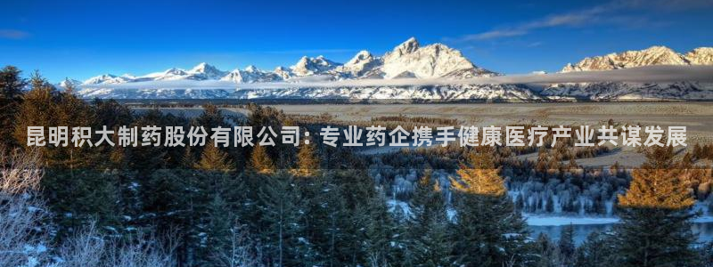 九游会老哥俱乐部交流社区：昆明积大制药股份有限公司: 专业药企携手健康医疗产业共谋发展