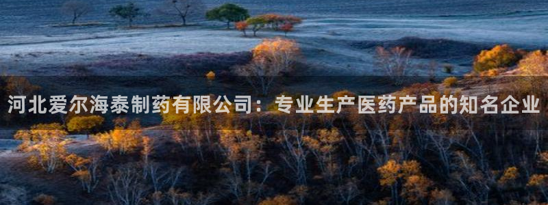 ag九游会老哥：河北爱尔海泰制药有限公司：专业生产医药产品的知名企业