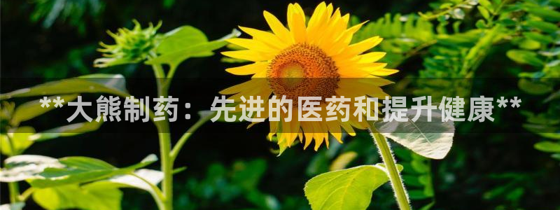 九游老哥俱乐部官网登录入口：**大熊制药：先进的医药和提升健康**