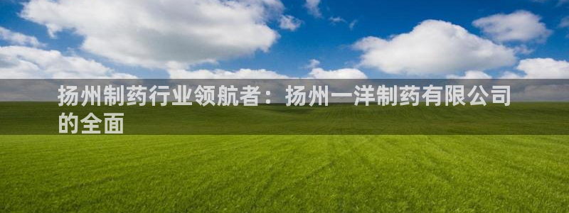 九游老哥俱乐部官网登录网址：扬州制药行业领航者：扬州一洋制药有限公司
的全面