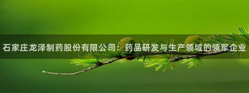 九游会老哥俱乐部交流社区：石家庄龙泽制药股份有限公司：药品研发与生产领域的领军企业