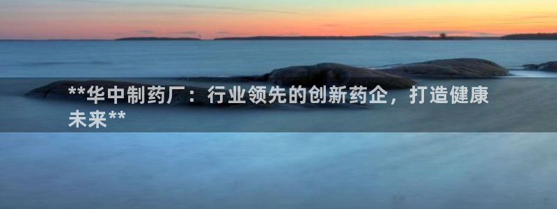 九游会老哥俱乐部：**华中制药厂：行业领先的创新药企，打造健康
未来**