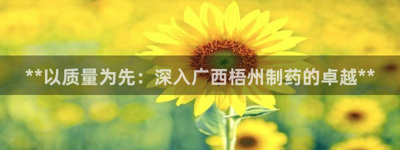 ag九游老哥俱乐部：**以质量为先：深入广西梧州制药的卓越**