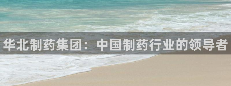 九游会老哥俱乐部必备的交流社区论坛：华北制药集团：中国制药行业的领导者