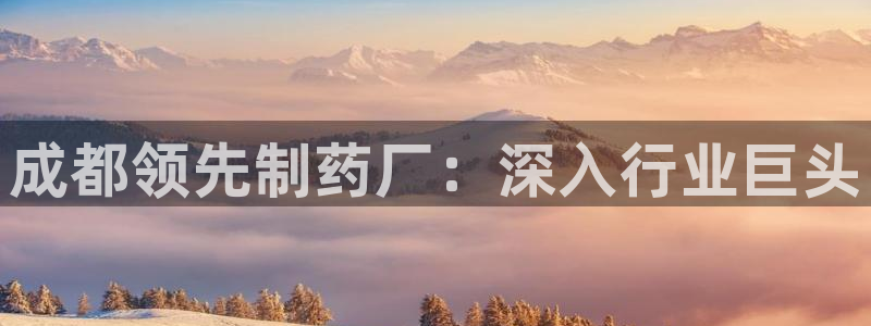 ag九游会老哥俱乐部：成都领先制药厂：深入行业巨头