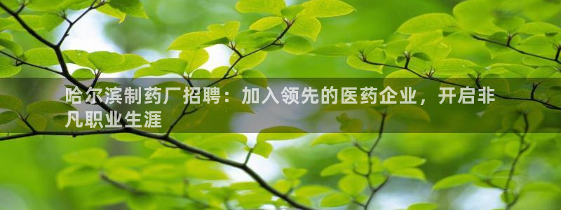 九游会老哥俱乐部官网首页论坛：哈尔滨制药厂招聘：加入领先的医药企业，开启非
凡职业生涯